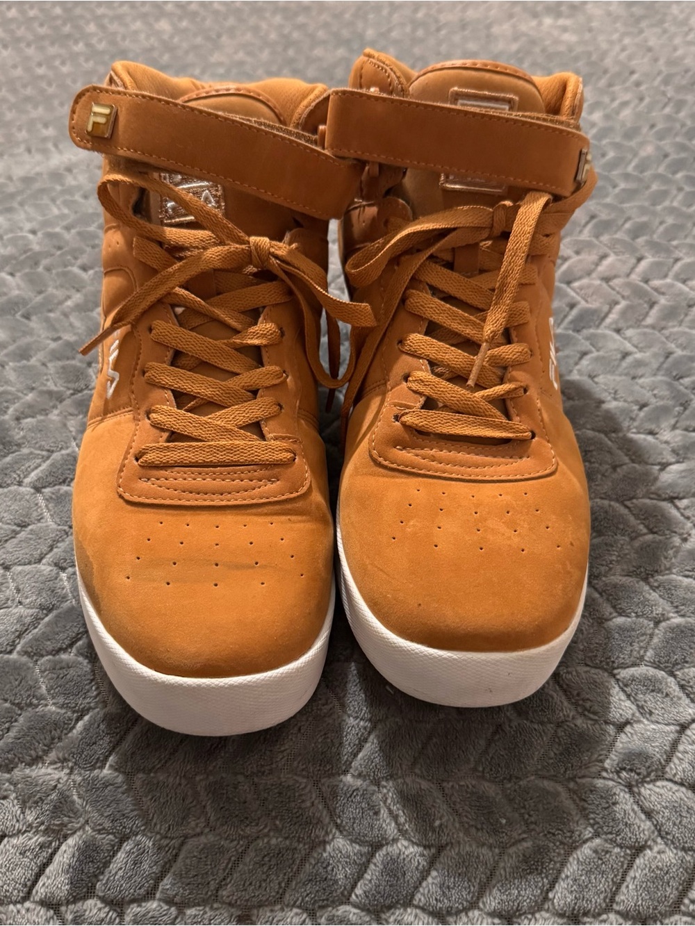 Fila Men’s Tan Suede High-Top Sneakers